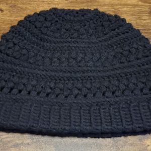 Solid Color Crochet Hat w/ Bean Stitch (Adult)