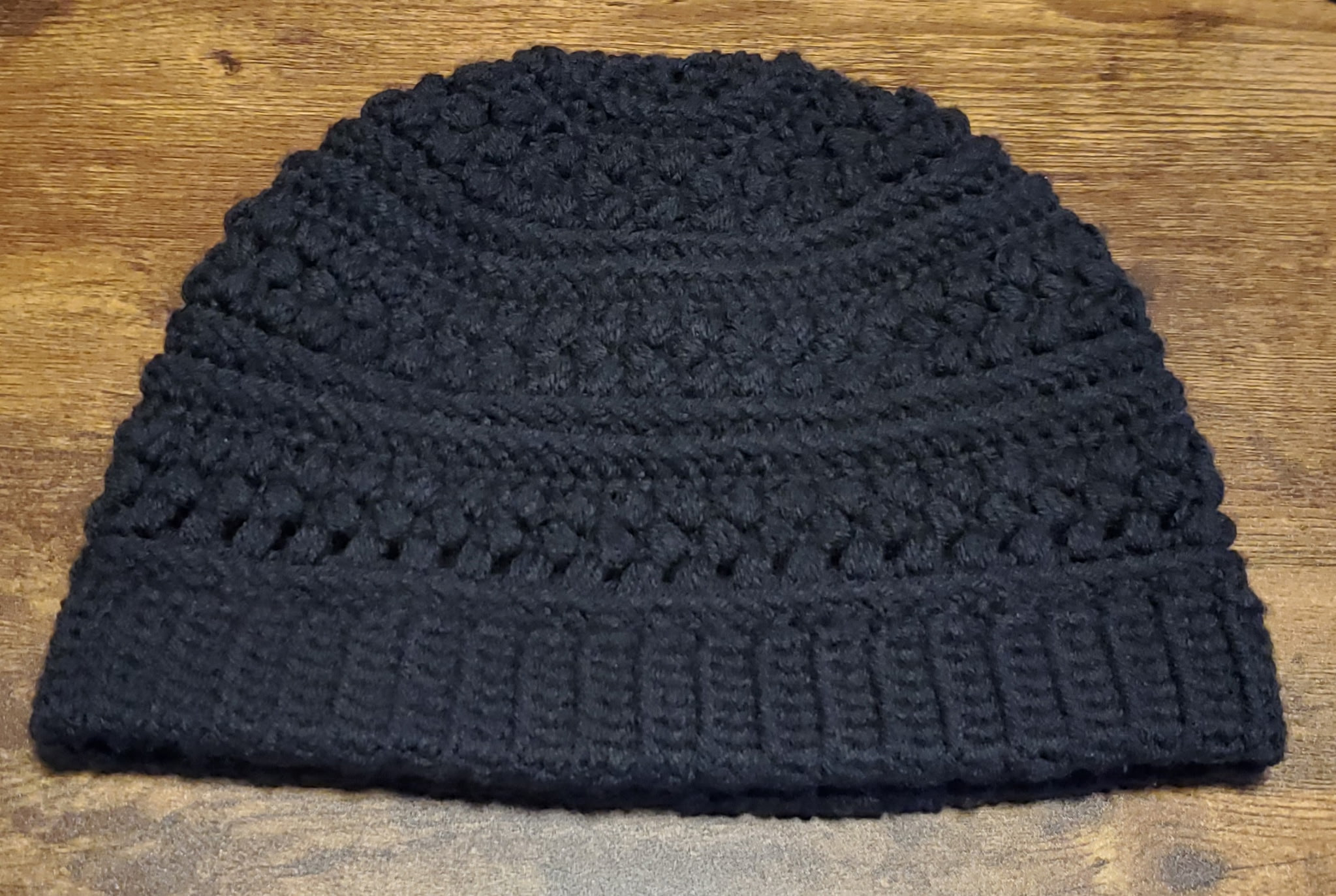 Solid Color Crochet Hat w/ Bean Stitch (Adult)